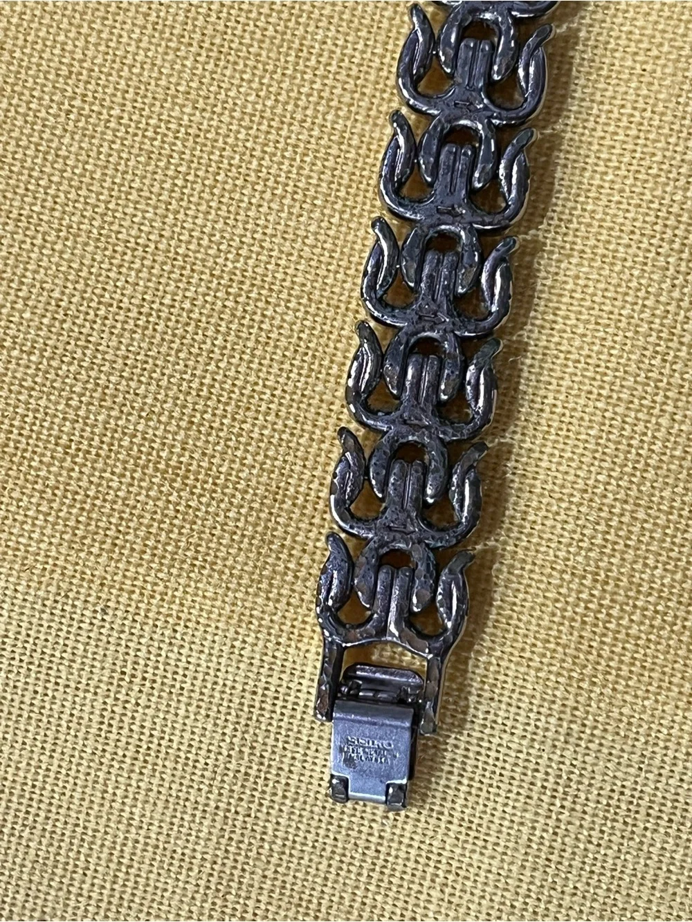 VINTAGE 1990 SEIKO Diamond Accent Two-Tone Trident Watch (As-Is / Not Running) ✨